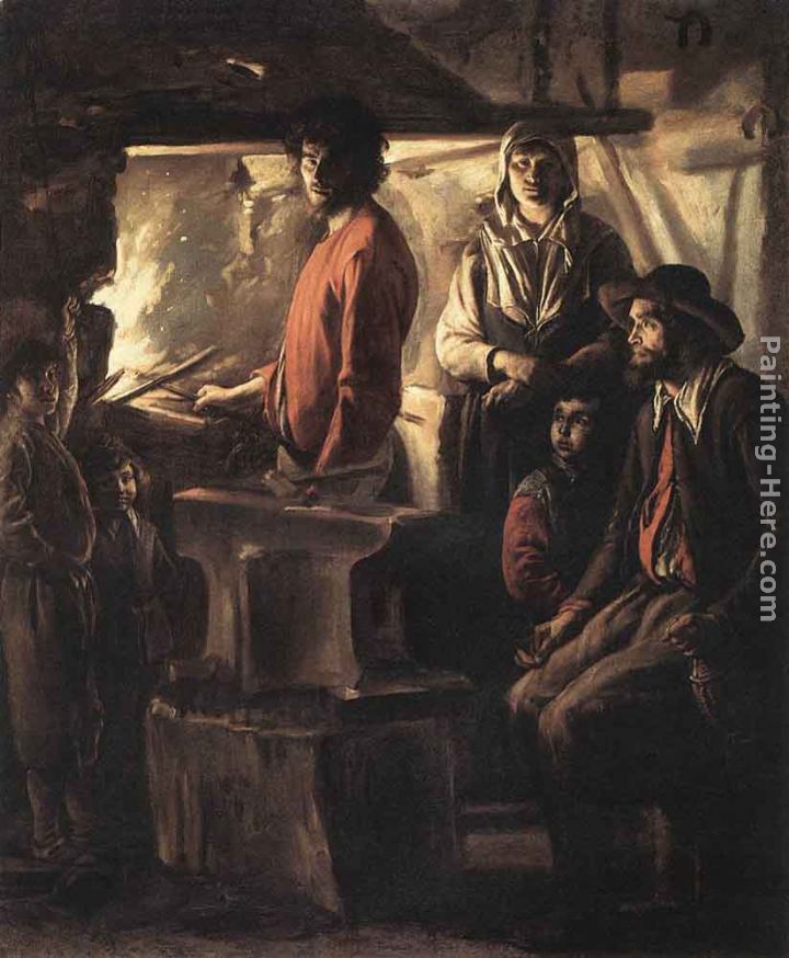 Louis Le Nain Blacksmith at His Forge